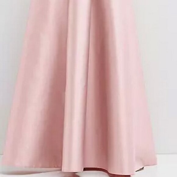 Alfred Sung Ballet Pink Bustier Tie Back Gown D852 - Picture 4 of 4